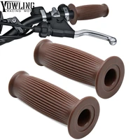 universal 2pcs 78 rubber black brown handlebar hand grip bar end for motorcycle motorbike accessories cafe racer