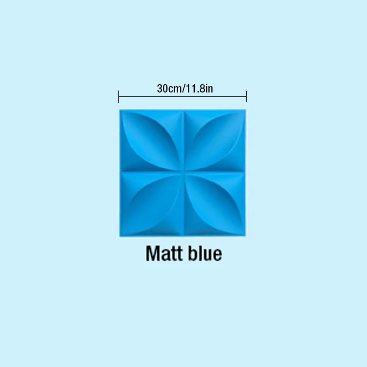 Matte blue 3D пластиковые формы для 3D плитки панели s плесень штукатурка стены камень стены искусства Декор ABS пластиковые формы 3D стены панели наклейки потолочные панели - Цвет: Matte blue