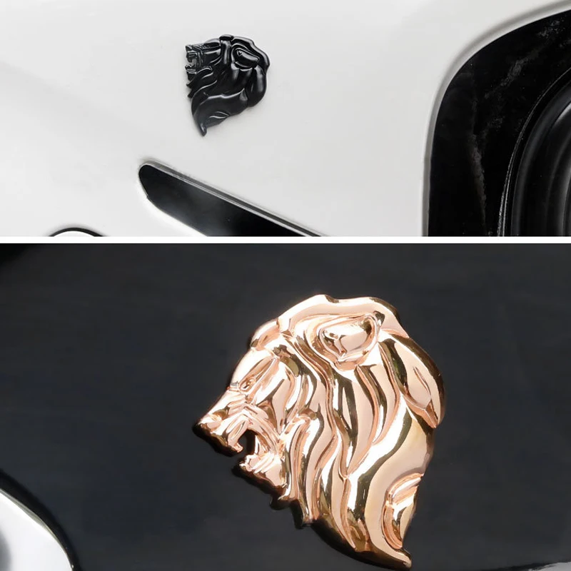 1 шт. 3D металлическая Львиная головка автомобиля боковой Fender задний багажник