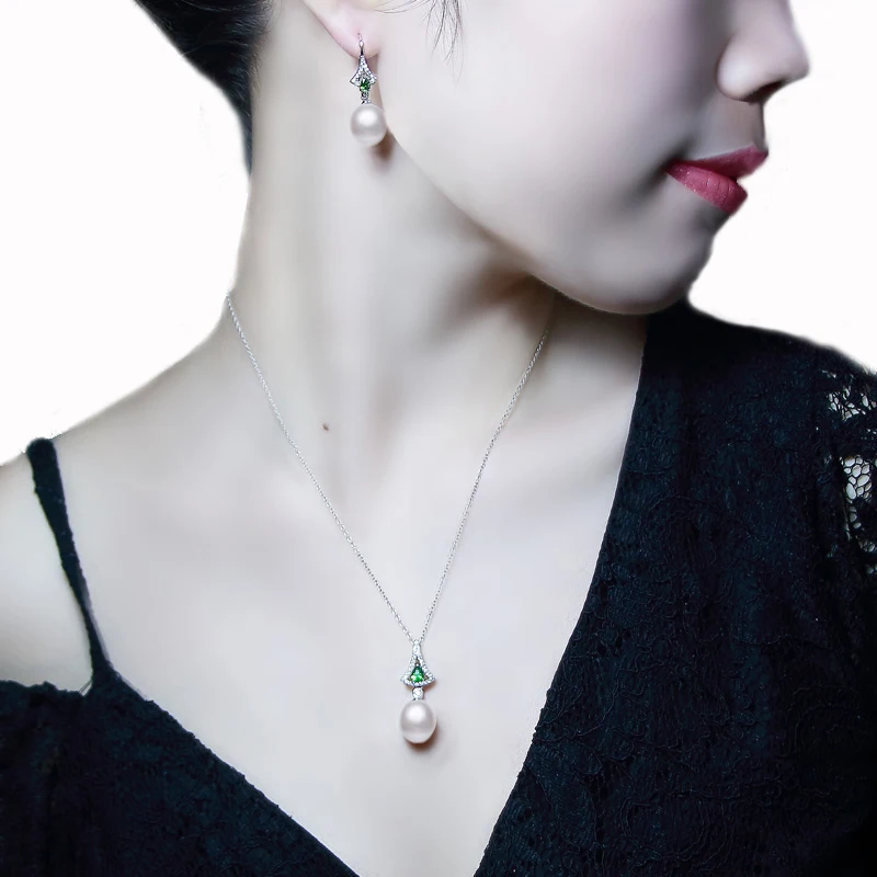 New fashion natural pearl jewelry set for women freshwater with 925 silver wedding mother birthday gifts | Украшения и аксессуары
