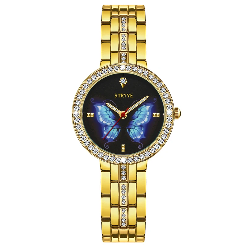 Часы наручные STRYVE женские водонепроницаемые люксовые аналоговые с браслетом из