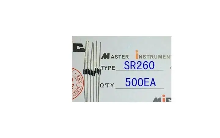 

Вертикальный диод SR260 2 A60 v DO - 15 диод Шоттки