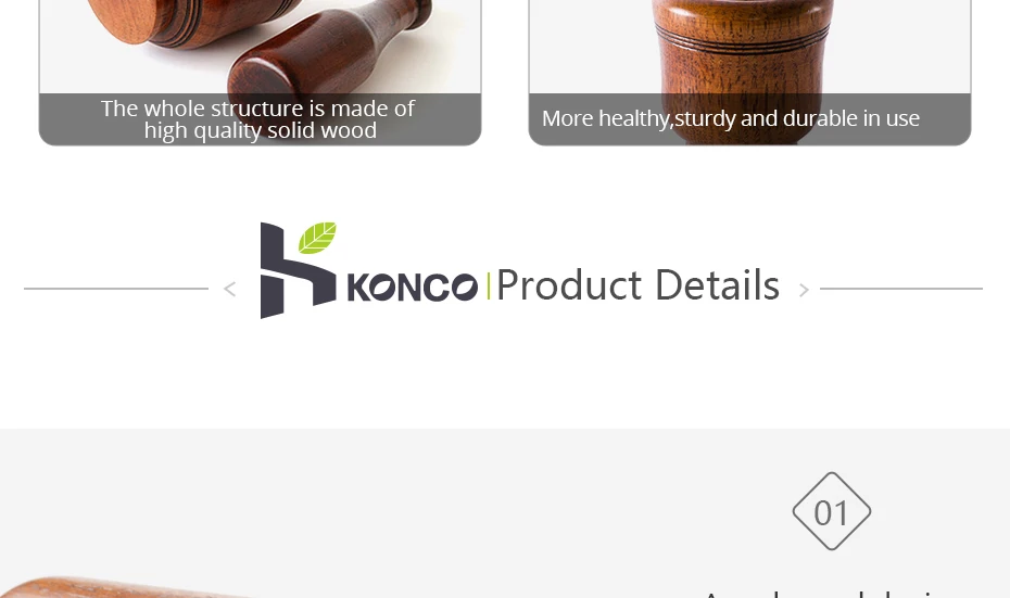 KONCO деревянная ступка и пестик набор, фарш для чеснока и имбиря дробилки, свежие измельченные терки для чеснока для специй измельчители