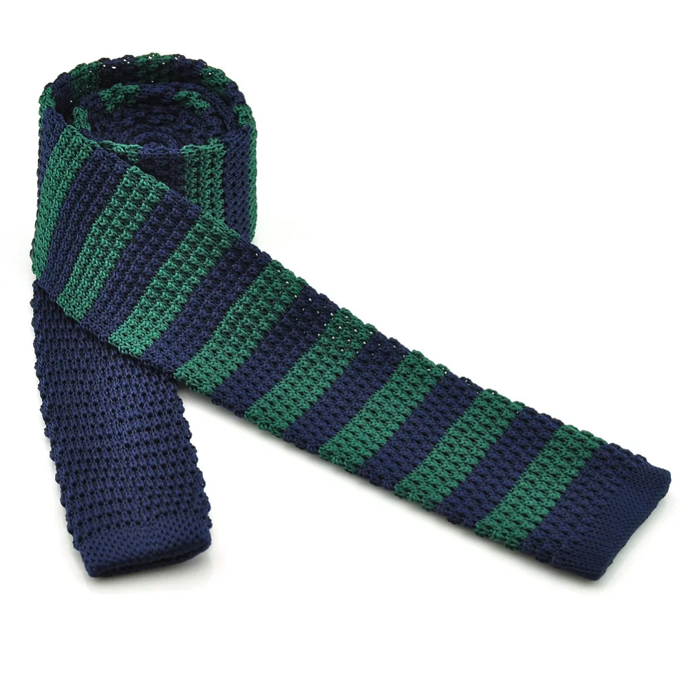 PenSee Hot sell Mens Navy Blue &amp Dark Green Slim 2.16&quot Knitted Tie #14 | Аксессуары для одежды