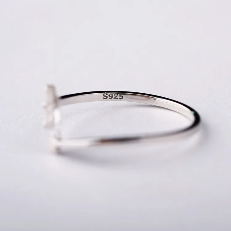 Огромные индивидуальные серебряные кольца со звездой и кристаллами для женщин
