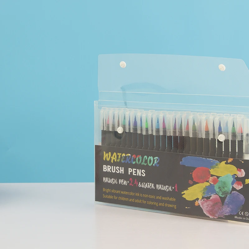 24 цвета премиум живопись набор мягких ручек кистей акварельные Маркеры Ручка