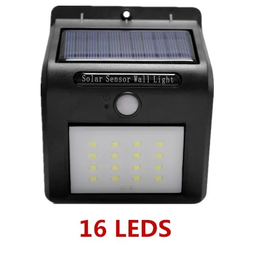 16 LEDS Беспроводной датчик движения безопасности, солнечные ночники 2835 8 12 20 46 светодиодов, яркие и водонепроницаемые для наружной стены сада RV - Испускаемый цвет: 16 LEDS
