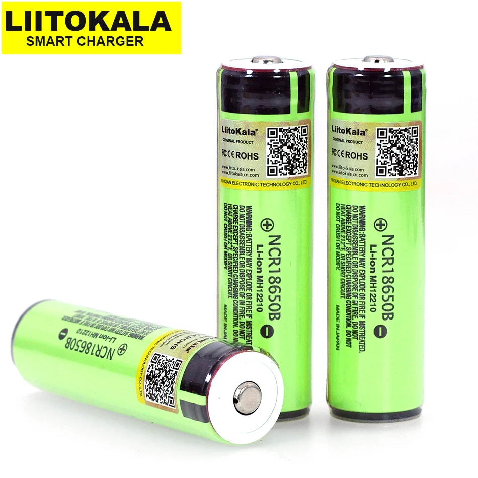 10 шт. 2019 Liitokala 100% Новый оригинальный 18650 3 7 в 3400 мАч NCR18650B литиевый аккумулятор