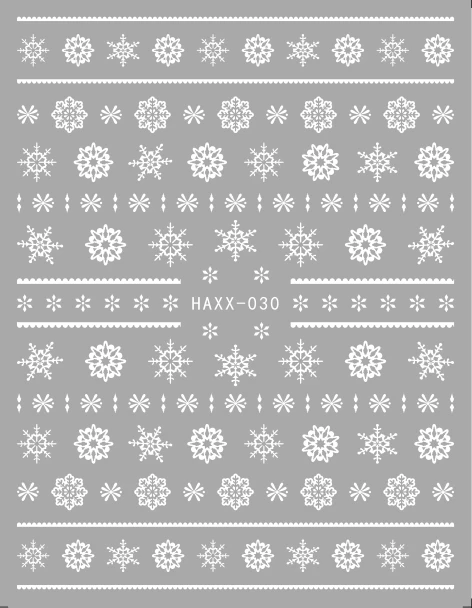 HAXX-30 WHITE Новейшая модель; haxx на снежную погоду с героями мультфильмов, рождествеская серия Дизайн 3d nail art письмо fashiontemplate наклейка MAGICO - Цвет: HAXX-30 WHITE