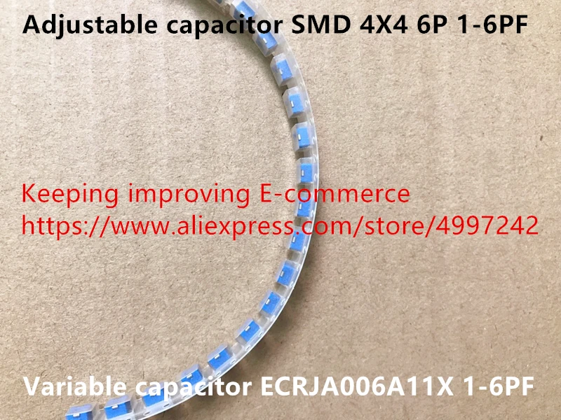 Оригинальный новый 100% Регулируемый конденсатор SMD 4X4 6P 1-6PF переменный ECRJA006A11X