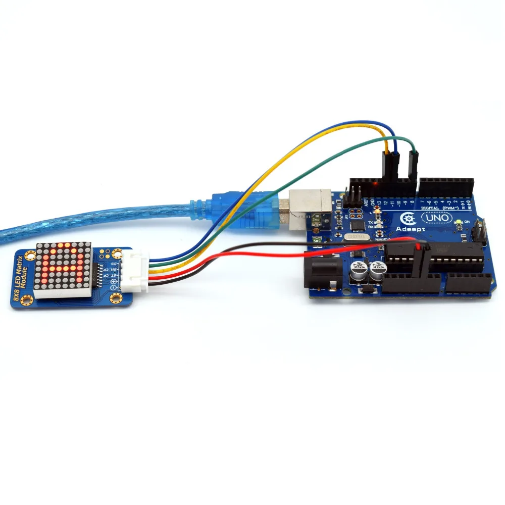 Adeept Новинка 74HC595 8x8 СВЕТОДИОДНЫЙ матричный модуль дисплея для Arduino Raspberry Pi ARM AVR DSP PIC