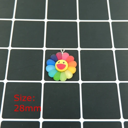 28mm Милый Подсолнух кулон Подвеска со звездой для украшения DIY Браслеты Брелок для изготовления ювелирных изделий - Окраска металла: 28mm