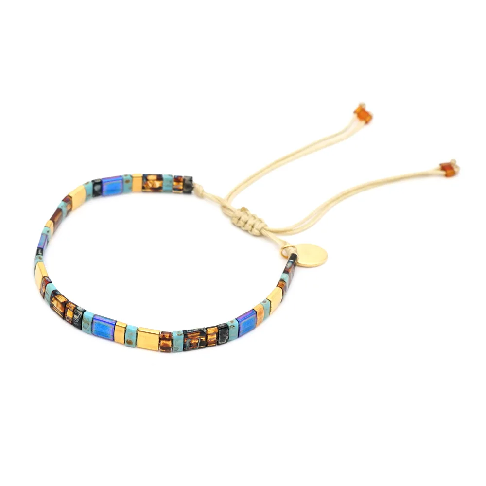 JOYE унисекс летние пляжные радужные винтажные женские браслеты из бисера Boho String очаровательный браслет тканые ювелирные изделия браслет мужской браслет