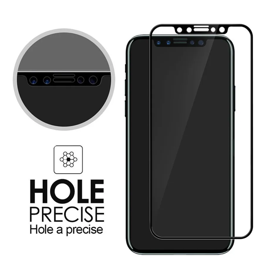 3D полное покрытие из закаленного стекла для iphone XS X XR max Защитная пленка экрана