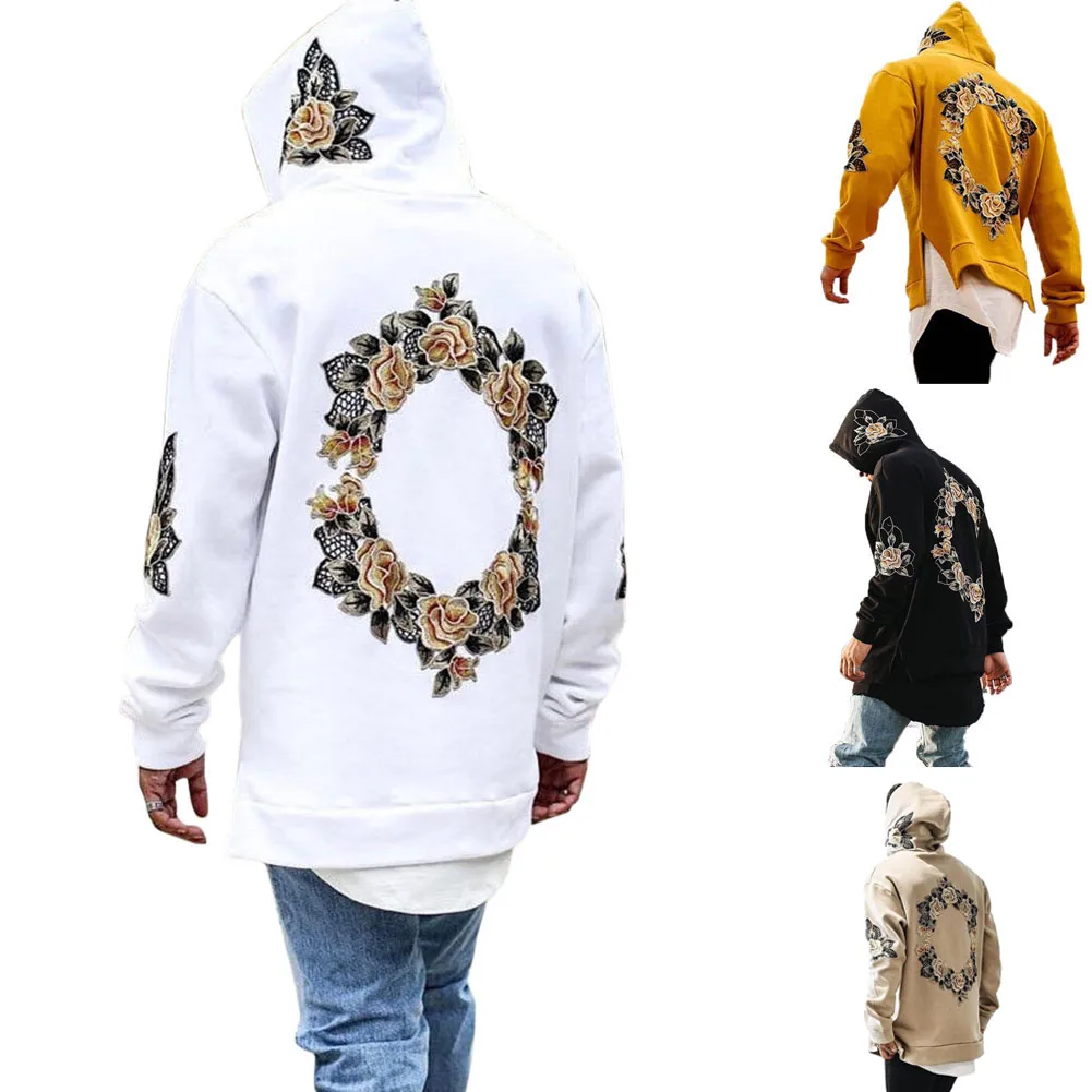 Fashion Autumn Winter Men Sweatshirts With Hat Long Sleeve Embroidery Hoodies Man Loose Casual Hooded Tops KNG88 | Мужская одежда