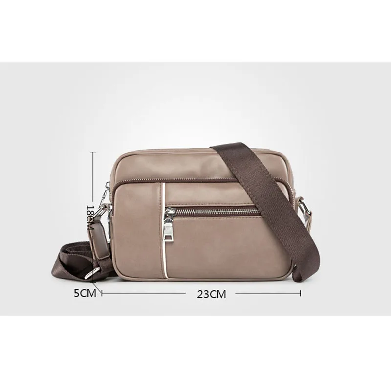 Men's Small Satchels Bag 2018 Fashion Leisure Leather Messenger For Men Brown PU Side Bags Mens Travel Shoulder |