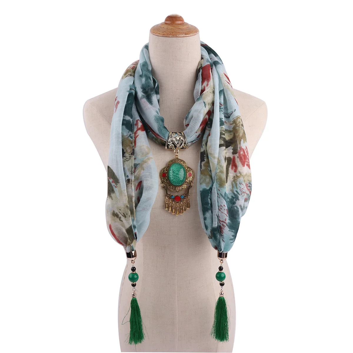 

HONGHUACI new design fashion oval pendant silk scarf tassel silk scarf women's scarf headscarf free shipping