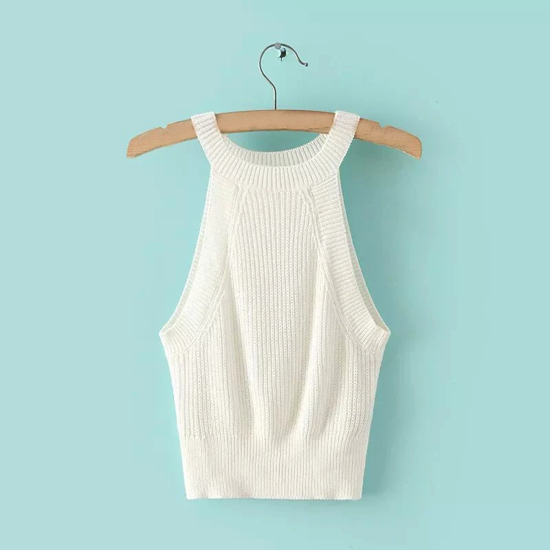 Женский топ на бретельках белый или черный с узором кроше летний сексуальный