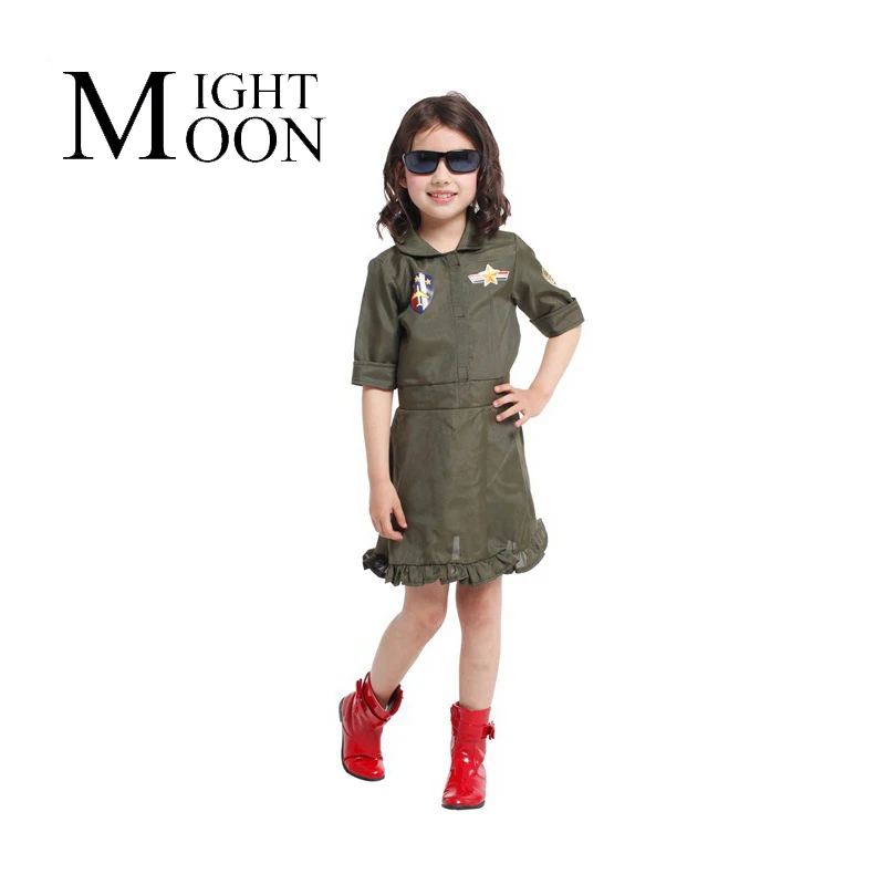 MOONIGHT Carnival clothes Cosplay Dress Disfraz Girls Air Force cosplay Costume for Halloween Kids children | Тематическая одежда