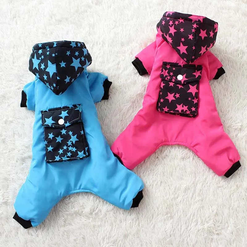 Водонепроницаемый модные собака одежды комбинезон на ней! Большой карман так же