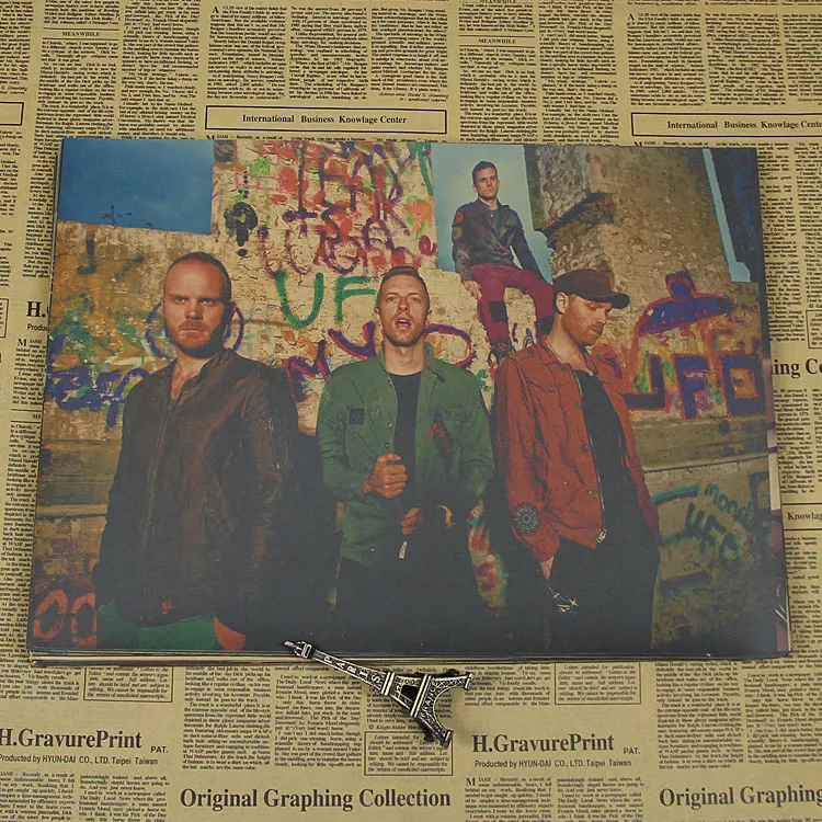 Холодная игра Coldplay britpop плакат Бар Кафе декоративная живопись | Дом и сад