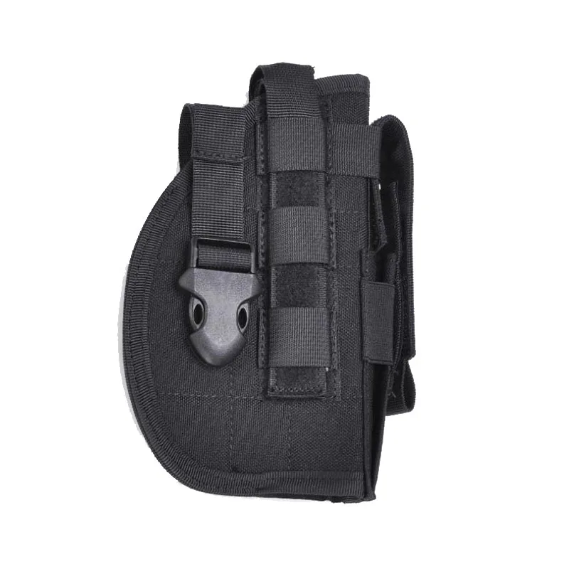 Black Adjustable Tactical Nylon Holster Right Hand Gun Case For Universal Gun Military Belt Holster Shooting Hunting Pistol Holsters - Цвет: Black