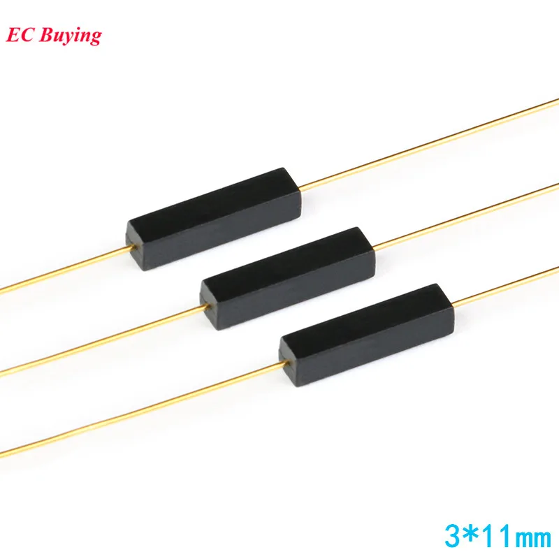 

10Pcs Plastic Reed Switch 3*11mm Magnetic Reed Switchs Sensor Normally Open DIY Kit Electronic NO
