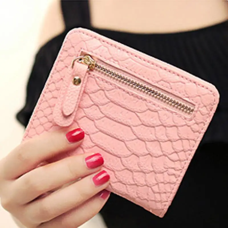 Новинка Модный женский короткий кошелек привлекательный клатч из искусственной