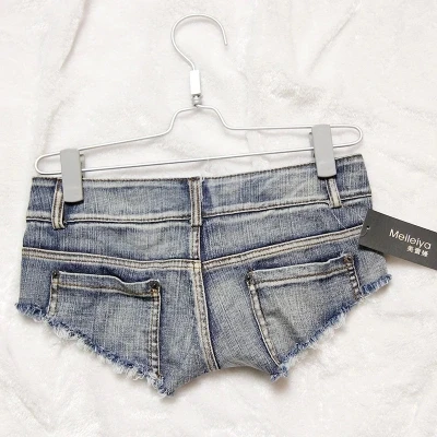 Сексуальные джинсовые шорты с низкой талией винтажные обтягивающие короткие