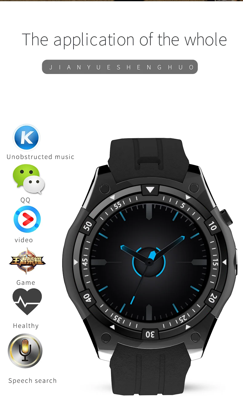 696X100 Bluetooth Смарт часы сердечного ритма музыкальный плеер Facebook Whatsapp Синхронизация