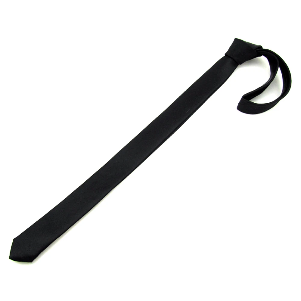 Однотонный атласный узкий галстук 5 см для мужчин и женщин тонкий студентов
