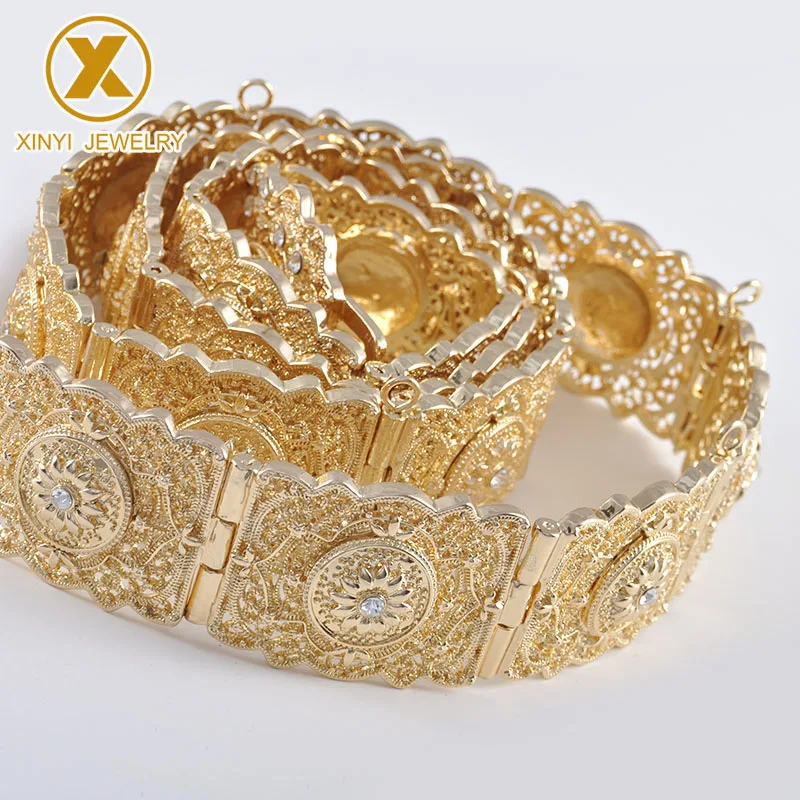 Fashion long sleeve lady adjustable length plate silver metal belt popular fashion belt girl hollow flower wedding belt