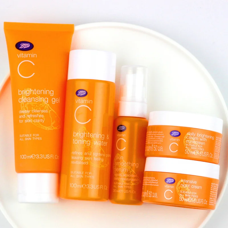 Витамин C очищающее средство для лица антивозрастной набор осветления кожи 5 шт. 4