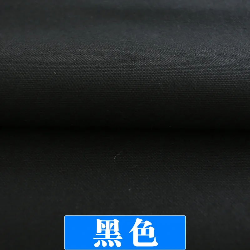 black 50x145 см цветная хлопковая холщовая ткань для дивана, Текстильные сумки, ткань для штор Telas Decorativas Tissus Au Metre Tecidos - Цвет: black