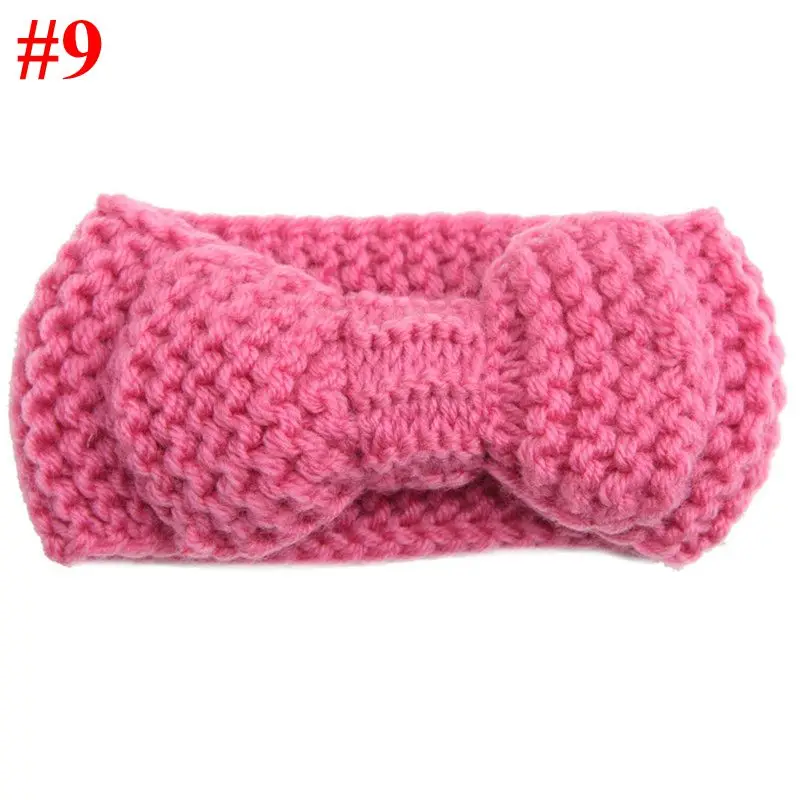 Детская разноцветная повязка для волос Naturalwell на голову с бантом вязаный крючком