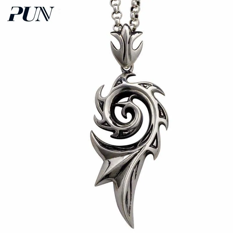 PUN панк шуруп пламенное старинное индивидуальное подвесное ожерелье из