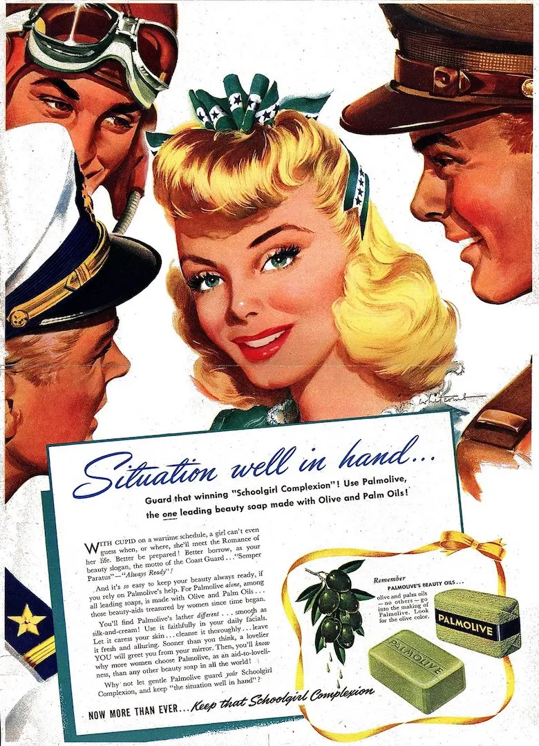 Винтажный Американский пропагандистский постер времен 2 мировой войны с