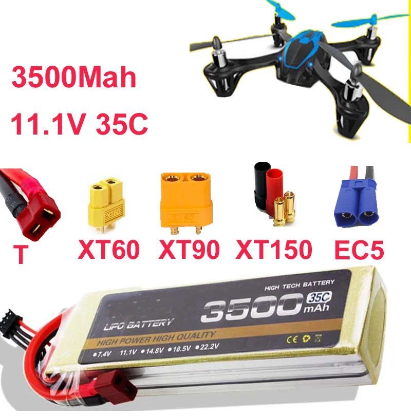 

Высокоскоростной разряд 35C 39WH 3S 11,1 V 3500Mah источник питания для самолета Aeromodel литий-полимерный аккумулятор с низким сопротивлением FPV Для дро...