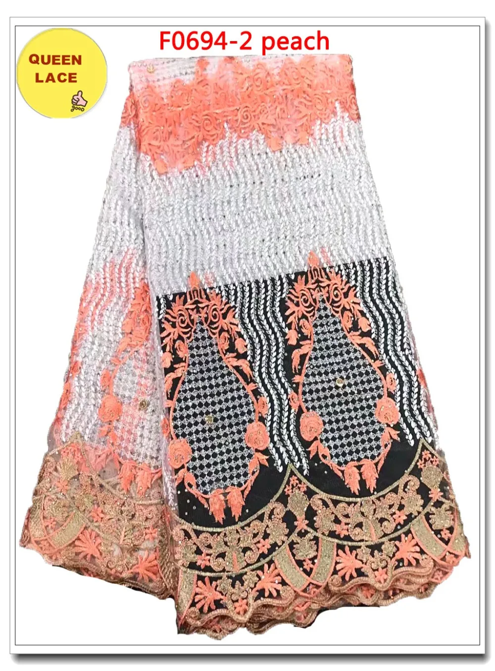 2018 Latest Nigerian Tulle Lace French Net Fabric With Beads And Stones | Дом и сад