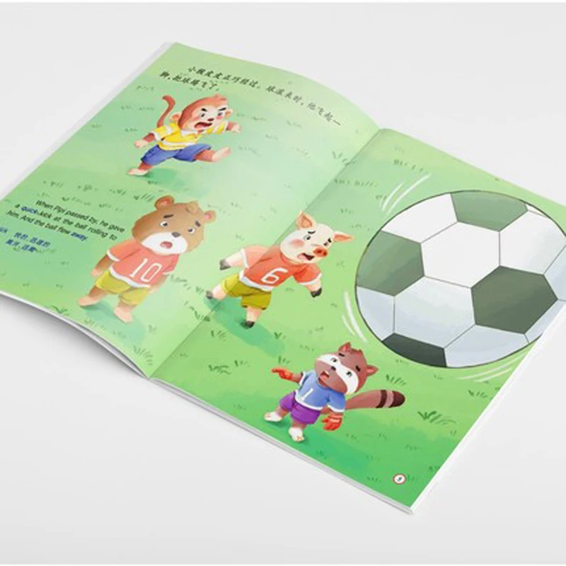 

10pcs Bilingual Chinese English picture books / Emotional management and character training in children short story textbook