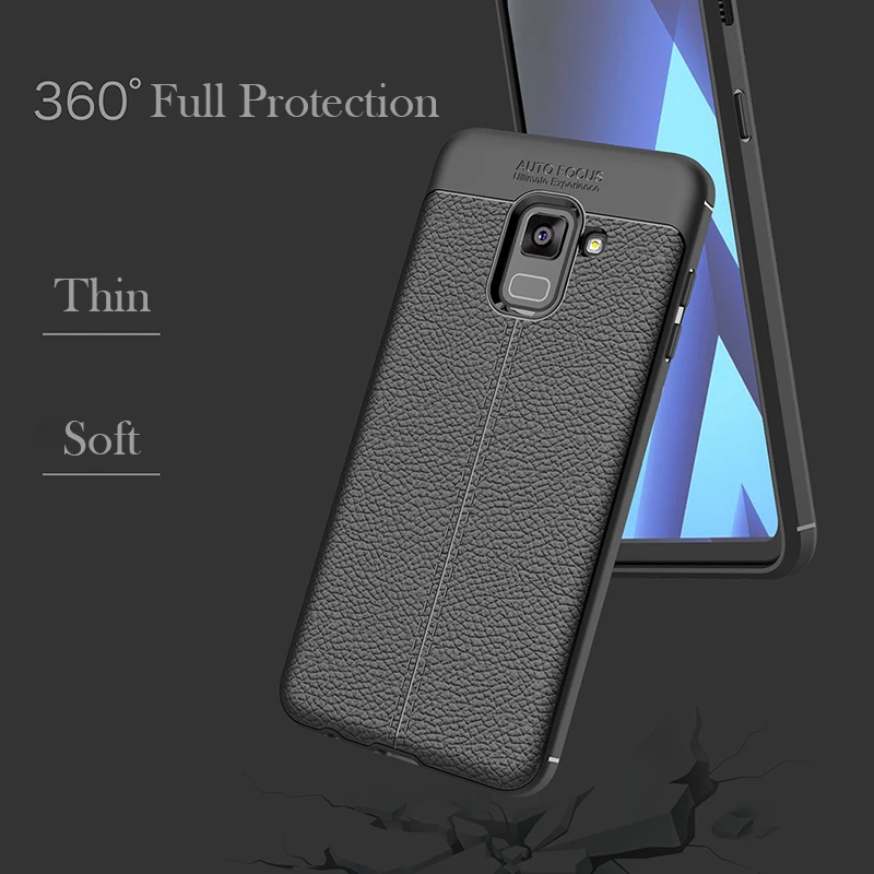 Чехол для samsung A7 2018 чехол силиконовый роскошный кожаный TPU крышка Galaxy Note 9 J4 J6 плюс
