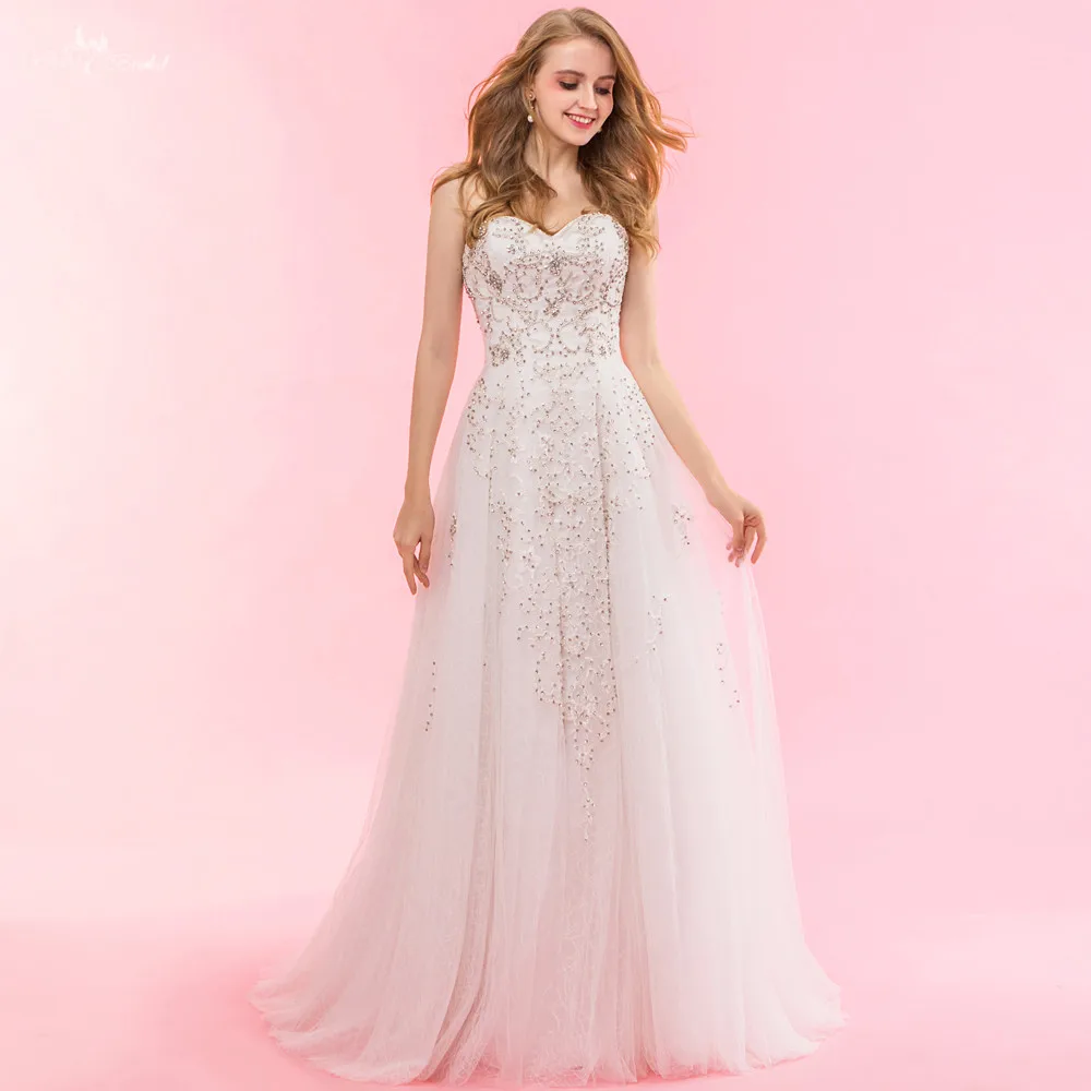 RSW1327 реальные фотографии Yiaibridal ТРАПЕЦИЕВИДНОЕ свадебное платье из тюля с бисером