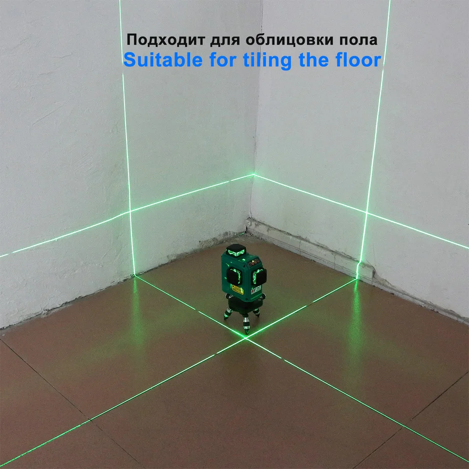 12 линий 3D лазерный приемник уровня самонивелирующийся горизонтальный 360 вертикальный крест супер мощный зеленый лазерный штатив луч линии