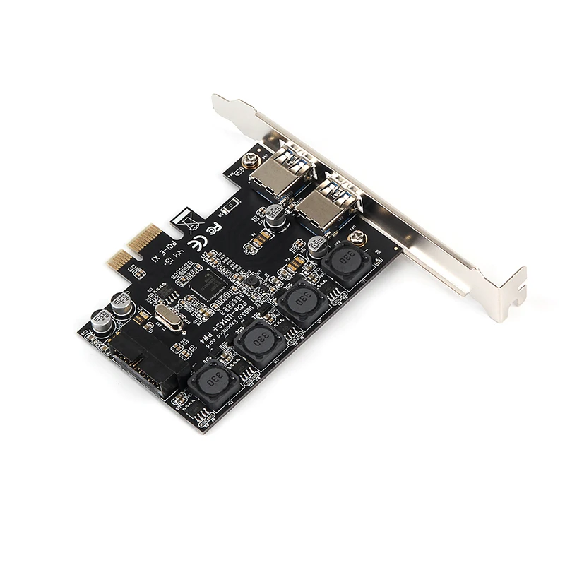 Карта расширения PCI Express с 19 контактами E на два порта USB 3 0 главный чип управления