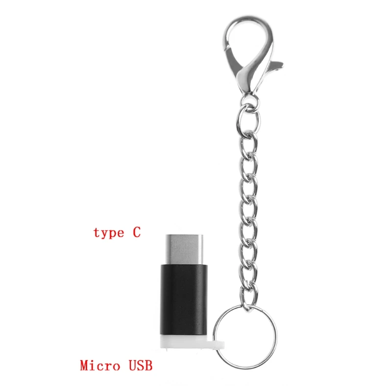 USB C 3 1 Тип Male к микро usb Female конвертер адаптер с анти потерянный брелок для ключей