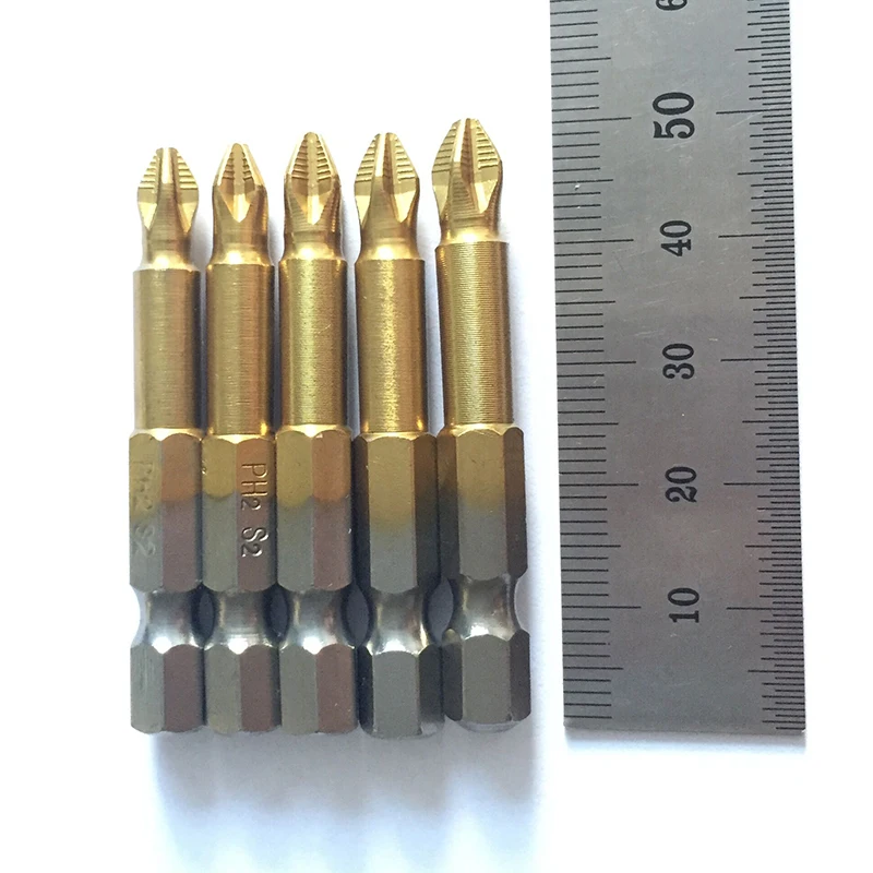 5 шт. Нескользящие биты для электрической отвертки односторонний магнитный