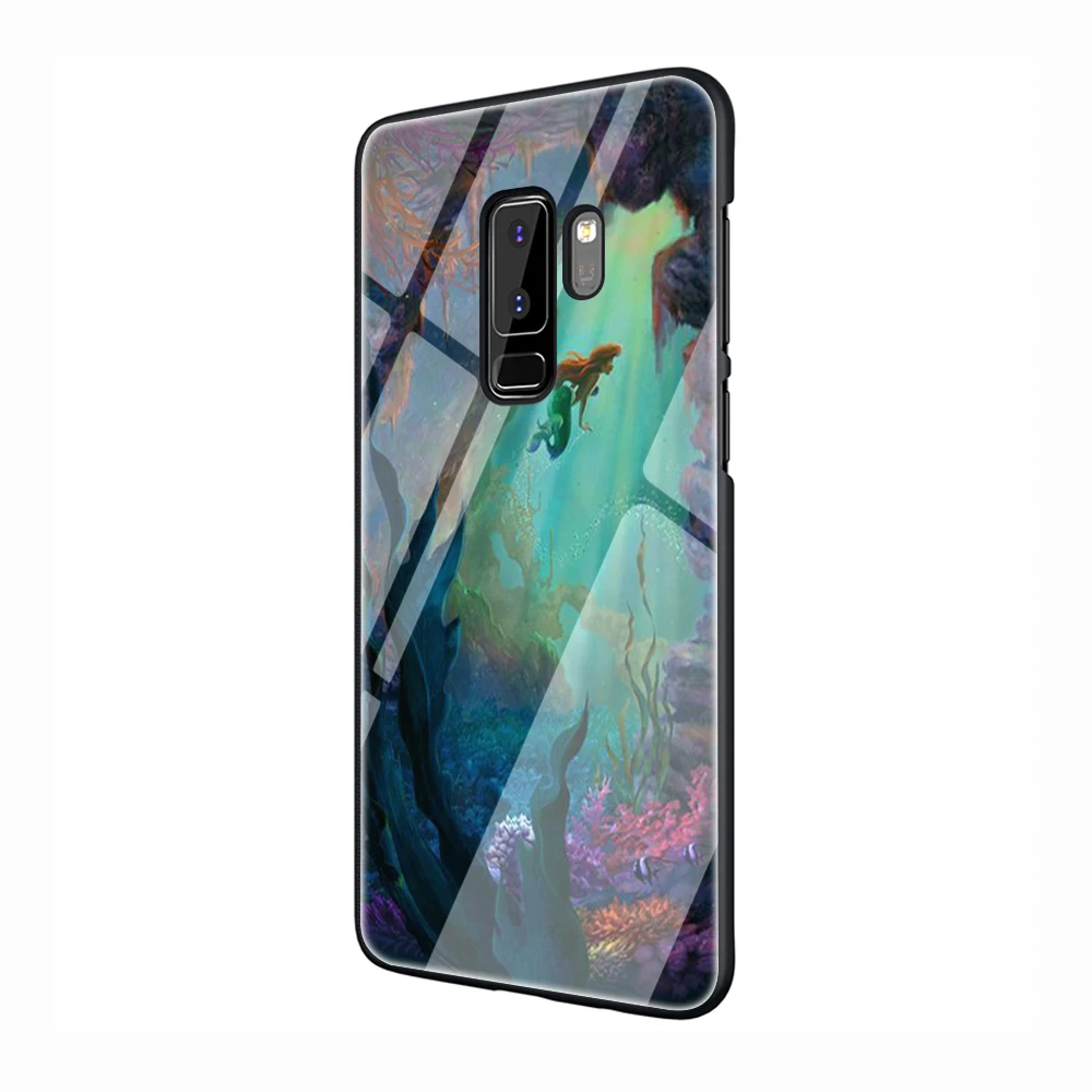 Cartoon Ariel little Mermaid popular Tempered Glass Phone Cover Case for Samsung Galaxy S7 edge S8 9 10 Note 8 9 10 Plus A10 20 30 40 50 60 70 - Цвет: G4