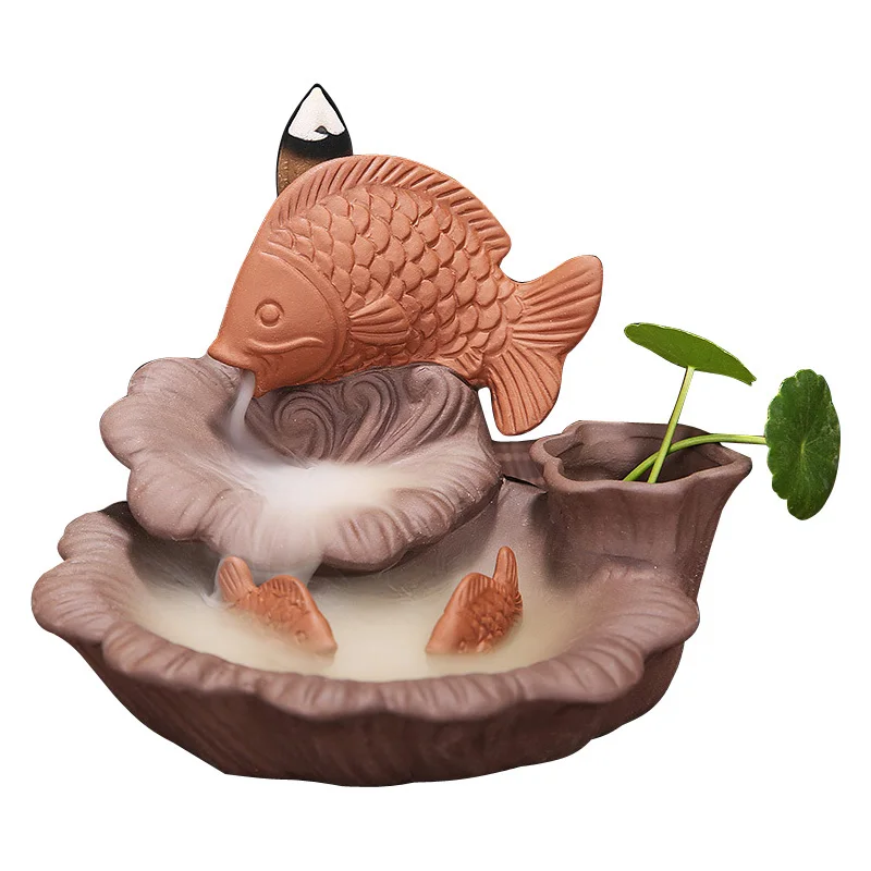 Рыба Стиль обратного потока ладана держатель сушеные цветочные вазы домашний