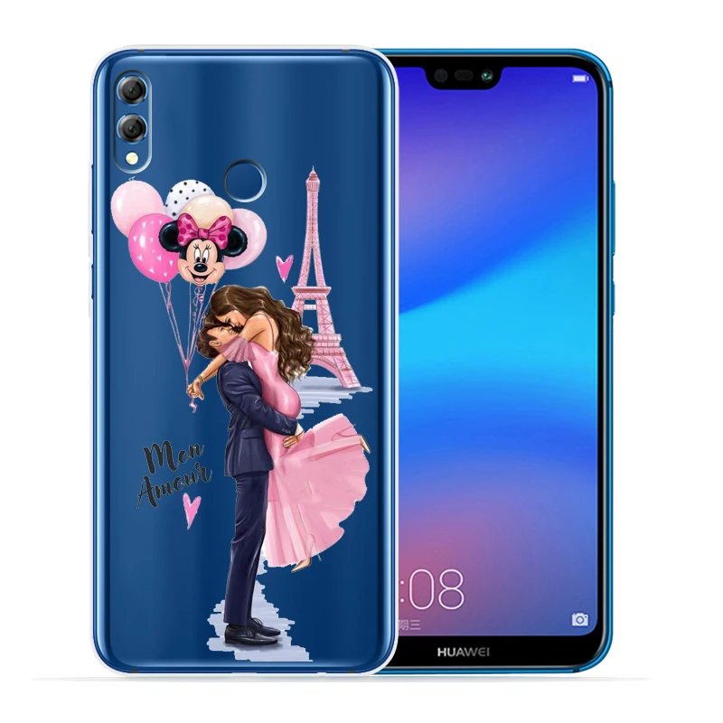 Модный чехол для телефона Super Dad Girl mom Baby для huawei P30 Lite P30 Pro P20 Lite P8Lite P9Lite P Smart мягкий прозрачный Etui