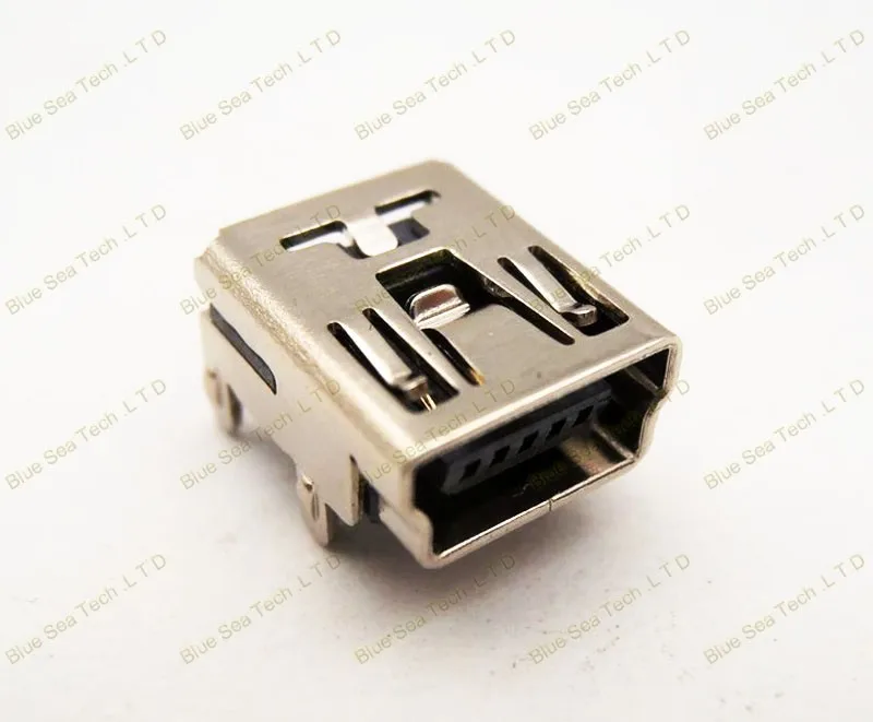 60 шт. 12 Модель MINI USB 5P гнездо PCB крепление для телефона, MP4, 5Pin 12 Тип/виды USB комбинированные наборы, латунный корпус
